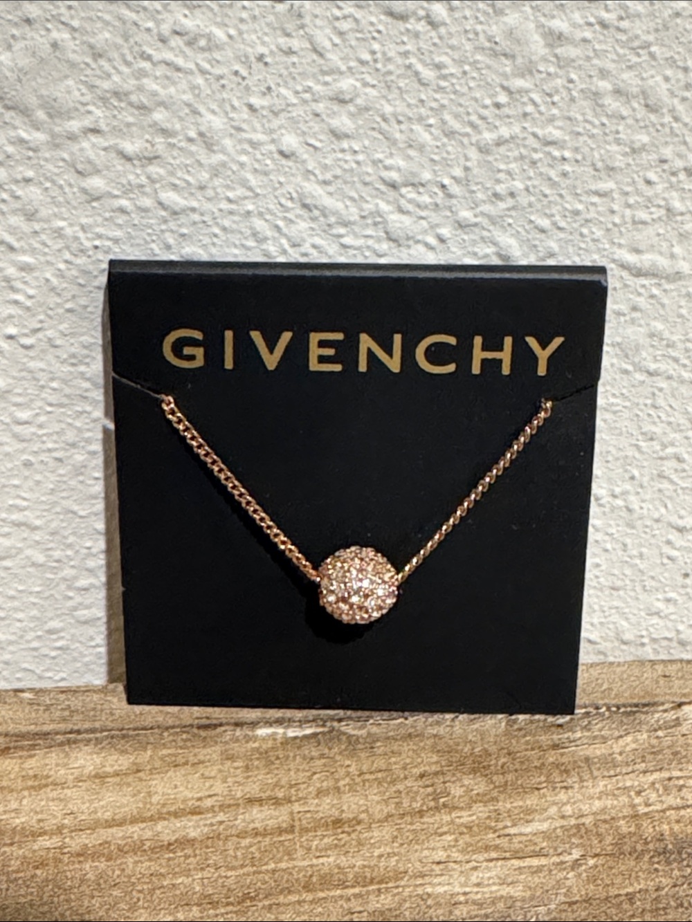 Givenchy Rose Gold Sphere Necklace -New